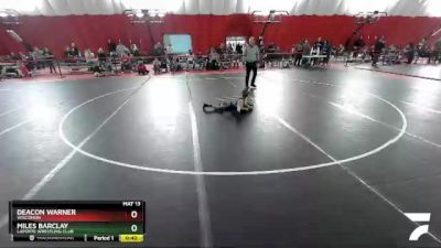 44-49 lbs Round 2 - Deacon Warner, Wisconsin vs Miles Barclay, Laporte Wrestling Club