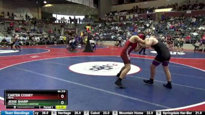 4A 215 lbs Cons. Round 1 - Jesse Sharp, Central Arkansas Christian vs Carter Cossey, Mena