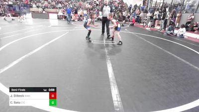 58-61 lbs Semifinal - Jaxson Dilbeck, Woodland Wrestling Club vs Chris Soto, Chandler Takedown Club