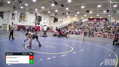 113 lbs Cons. Semi - Caleb Valenzuela, Chino vs Michael Manzano, La Canada