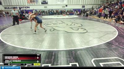 100 lbs Cons. Round 5 - Jiselle Vasquez, Wapato vs Genesis Berg, Columbia Burbank