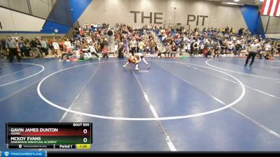 96 lbs Champ. Round 1 - Mckoy Evans, Sanderson Wrestling Academy vs Gavin James Dunton, Agoge