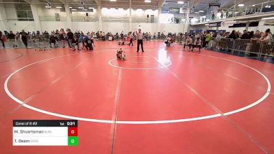 88 lbs Consi Of 8 #2 - Maximillian Shvartsman, Burlington vs Treydan Beam, Overcomer Training Center