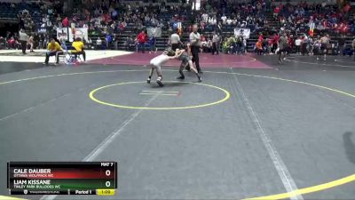 74 lbs Cons. Round 5 - Cale Dauber, Ottawa Wolfpack WC vs Liam Kissane, Tinley Park Bulldogs WC