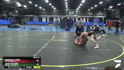 130 lbs Round 6 (8 Team) - Mariano Lopez, Mi Mafia White vs Zane McCabe, Michigan Monkeys