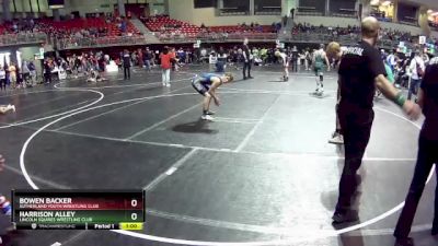 125 lbs Champ. Round 2 - Bowen Backer, Sutherland Youth Wrestling Club vs Harrison Alley, Lincoln Squires Wrestling Club