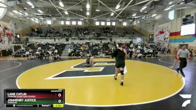 285 lbs Semifinal - Lane Catlin, Thunder Basin High School vs JonHenry Justice, Sheridan