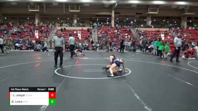 73 lbs 1st Place Match - Levi Jaeger, Dodge City Wrestling Academy vs Brock Lowe, Winfield Youth Wrestling Club