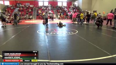 90 lbs Cons. Semi - Maverick Atkins, Tuscaloosa Takedown Titans vs Zane Hazelwood, Ironclad Wrestling Club