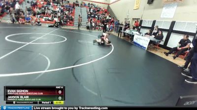 135 lbs Quarterfinal - Evan Sigmon, Wrestling Rhinos Wrestling Club vs Jaxson Blair, Ferndale Force Wrestling Club