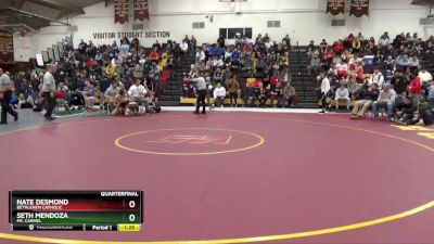 113 lbs Quarterfinal - Nate Desmond, Bethlehem Catholic vs Seth Mendoza, Mt. Carmel