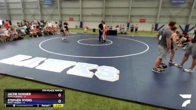 126 lbs Placement Matches (8 Team) - Jacob Doshier, Team Alabama vs Stephen Myers, West Virginia