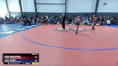 72-78 lbs Quarterfinal - Leah Marchione, Pioneer Grappling Academy vs Vera Goedl, Steelclaw Wrestling Club