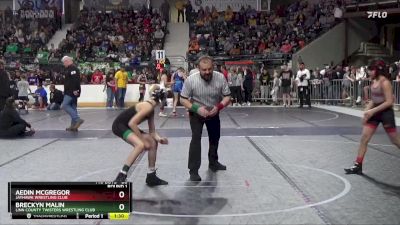 80 lbs Round 1 - Aedin McGregor, Jayhawk Wrestling Club vs Breckyn Malin, Linn County Twisters Wrestling Club