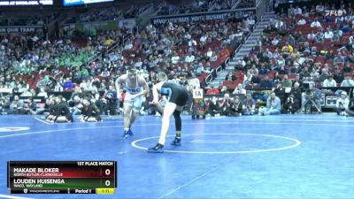 1A-190 lbs 1st Place Match - MaKade Bloker, North Butler-Clarksville vs Louden Huisenga, WACO, Wayland