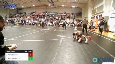 67 lbs Semifinal - Joseph Kidwell, Team Tulsa Wrestling Club vs Daxon McCarther, Clinton Youth Wrestling