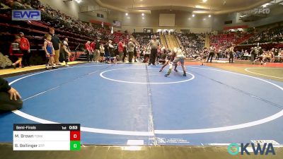 64 lbs Semifinal - Mattheus Brown, Tonkawa Takedown Club vs Boston Bollinger, Tulsa Blue T Panthers