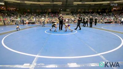 74 lbs Quarterfinal - Joely Hunt, Vian Wrestling Club vs Brenley Thompson, Perry Wrestling Academy