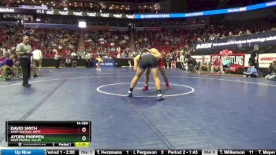 1A-220 lbs Cons. Round 2 - Ayden Phippen, West Central Valley vs David Smith, West Hancock, Britt