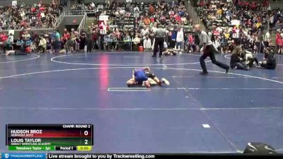 50 lbs Champ. Round 2 - Hudson Broz, Nebraska Boyz vs Louis Taylor, Sebolt Wrestling Academy