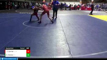 152 lbs Quarterfinal - Trevor Carrier, Yuba Sutter Combat Wrestling Club vs David Alonso, California