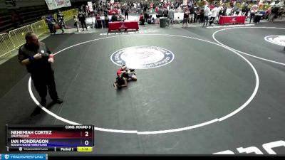 63 lbs Cons. Round 3 - Nehemiah Cortez, Unattached vs Ian Mondragon, Rough House Wrestling