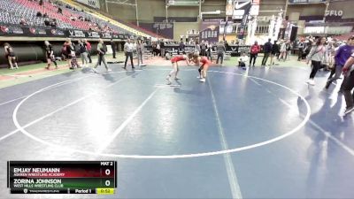 124 lbs 3rd Place Match - Zorina Johnson, West Hills Wrestling Club vs Emjay Neumann, Askren Wrestling Academy