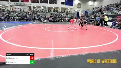 101 lbs Quarterfinal - Drew Dawson, Mat Sense vs Kingston Cruzat, Mad Dawg Wrestling Club