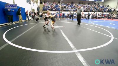 55 lbs Quarterfinal - Noah Caughron, Verdigris Youth Wrestling vs Clayton Wardlow, Heat