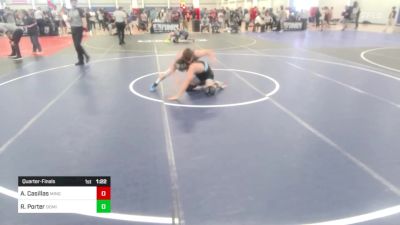 132 lbs Quarterfinal - Angel Casillas, Mingus Mountain WC vs Rand Porter, Dominate WC