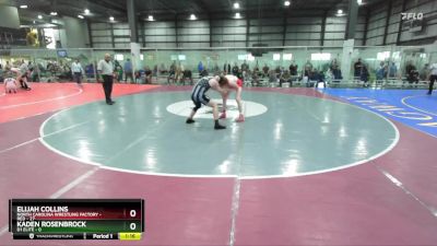 138 lbs Round 1 (4 Team) - Elijah Collins, NORTH CAROLINA WRESTLING FACTORY - RED vs Kaden Rosenbrock, D1 ELITE