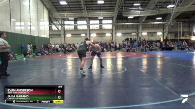 285 lbs Quarterfinal - Evan Anderson, New York University vs Shea Garand, Castleton University