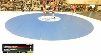 125 lbs Champ. Round 1 - Davion Johnson, North Central College vs Jonah Edwards, Unattached