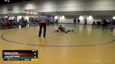 110 lbs Round 4 (8 Team) - Kendal Haynie, Charlie`s Angels-FL Blk vs Caroline Farris, STL YELLOW