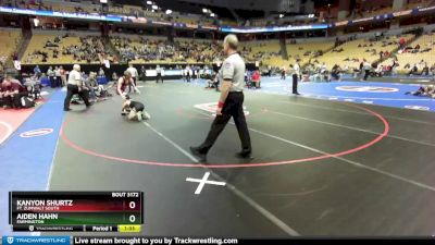 106 Class 3 lbs Quarterfinal - Kanyon Shurtz, Ft. Zumwalt South vs Aiden Hahn, Farmington