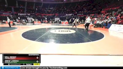 3A 145 lbs Quarterfinal - Drew Landau, Edwardsville (H.S.) vs Will Denny, Chicago (Marist)