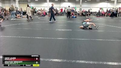 68 lbs Semifinal - Jack Lauer, Dragon RTC vs Kristian Wescott, Fingerlakes Elite