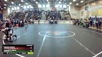 132 lbs Semifinals (8 Team) - Talon Maple, Zephyrhills Christian vs Kenneth Pritz, Hernando
