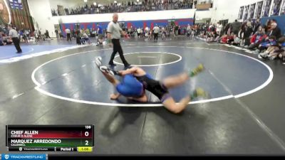 138 lbs Cons. Round 4 - Chief Allen, Coeur D Alene vs Marquez Arredondo, Caldwell