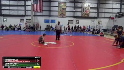 70 lbs Cons. Semi - Ryan Findley, North Carolina Wrestling Factory vs Odin Puckett, Kellam Mat Rats