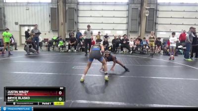 80 lbs Round 4 (6 Team) - Justin Wildy, AACO Allstars vs Bryce Blasko, Quest