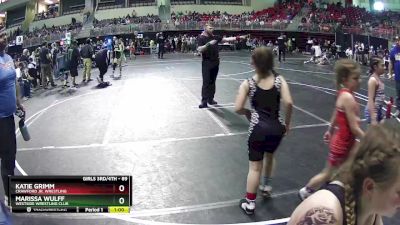 89 lbs Quarterfinal - Marissa Wulff, Westside Wrestling Club vs Katie Grimm, Crawford Jr. Wrestling