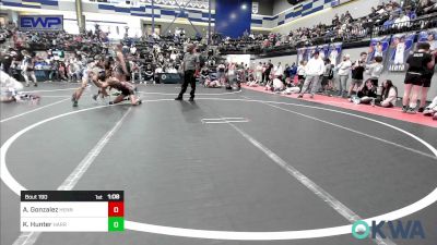 98 lbs Final - Antonio Jr Gonzalez, Hennessey Takedown Club vs Kameron Hunter, Harrah Little League Wrestling