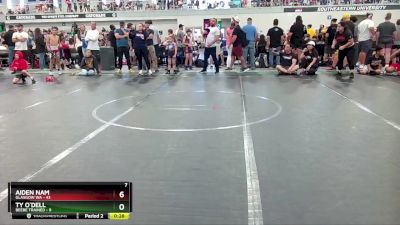 88 lbs Round 4 (6 Team) - Ty O`Dell, Beebe Trained vs Aiden Nam, Glasgow WA