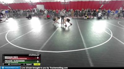 130 lbs Quarterfinal - Michael Alexander, Warrior Warehouse vs Brogan Mick, Fennimore Wrestling Association