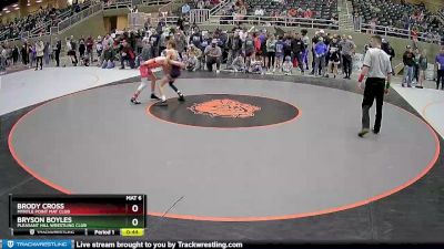 102 lbs Cons. Round 5 - Brody Cross, Myrtle Point Mat Club vs Bryson Boyles, Pleasant Hill Wrestling Club