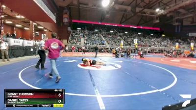 4A-195 lbs Champ. Round 1 - Cort Catlin, Thunder Basin High School vs Brandon Vela, Sheridan