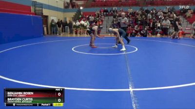 113 lbs Cons. Round 3 - Brayden Curtis, Cedar Rapids Jefferson vs Benjamin Rosen, Iowa City, Liberty