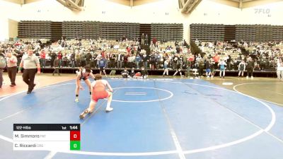 122-H lbs Round Of 64 - Mark Simmons, Patriot Club vs Cody Riccardi, Council Rock South