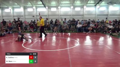 70 lbs Pools - Kole Collins, Phoenix W.C. vs Mason Bem, Rogue W.C. (OH)